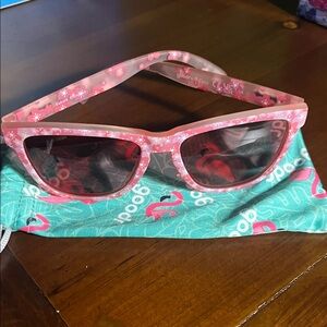 Pink Floral Sunglasses with Case